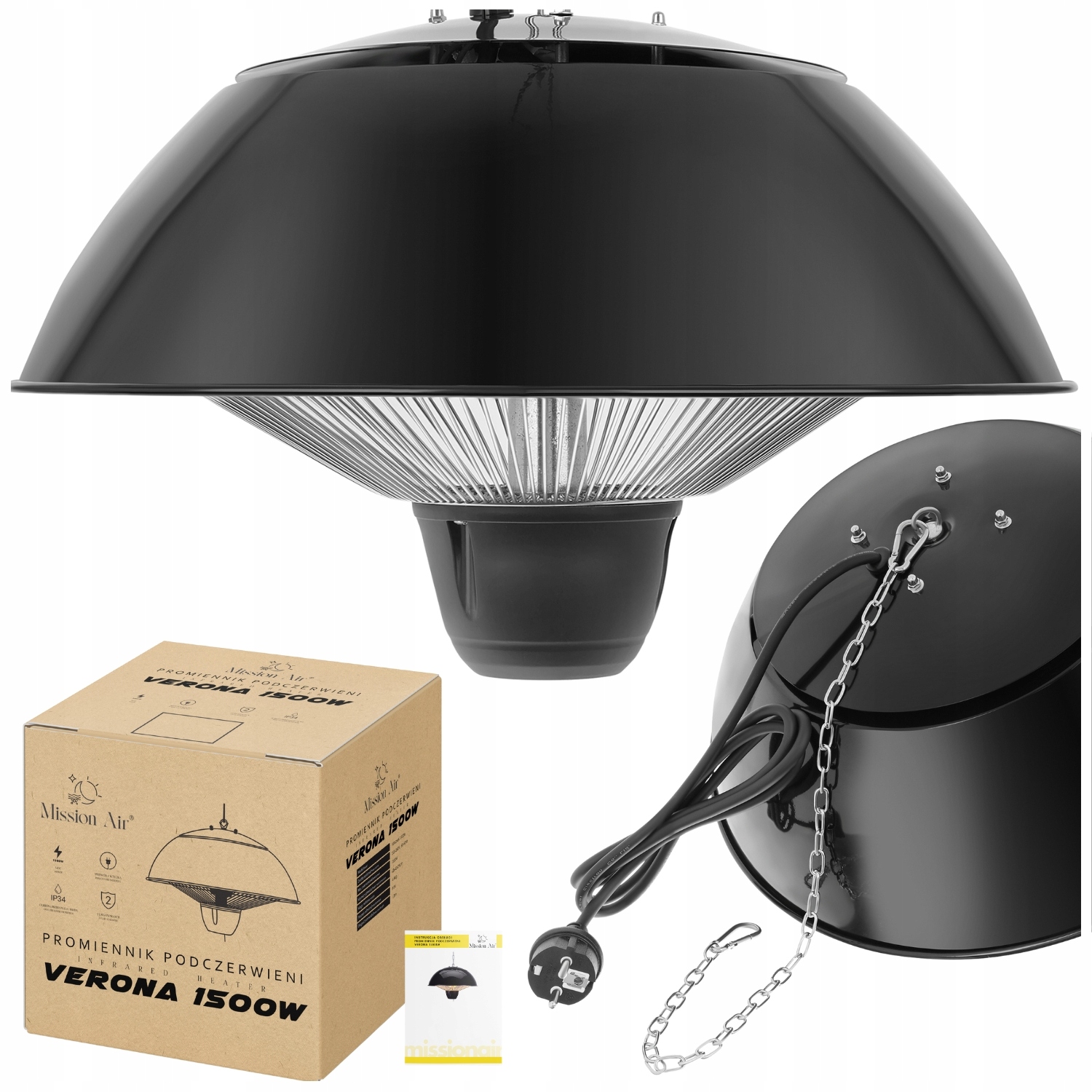 Žiarič vykurovacia lampa elektrický ohrievač Terasový 1500 W