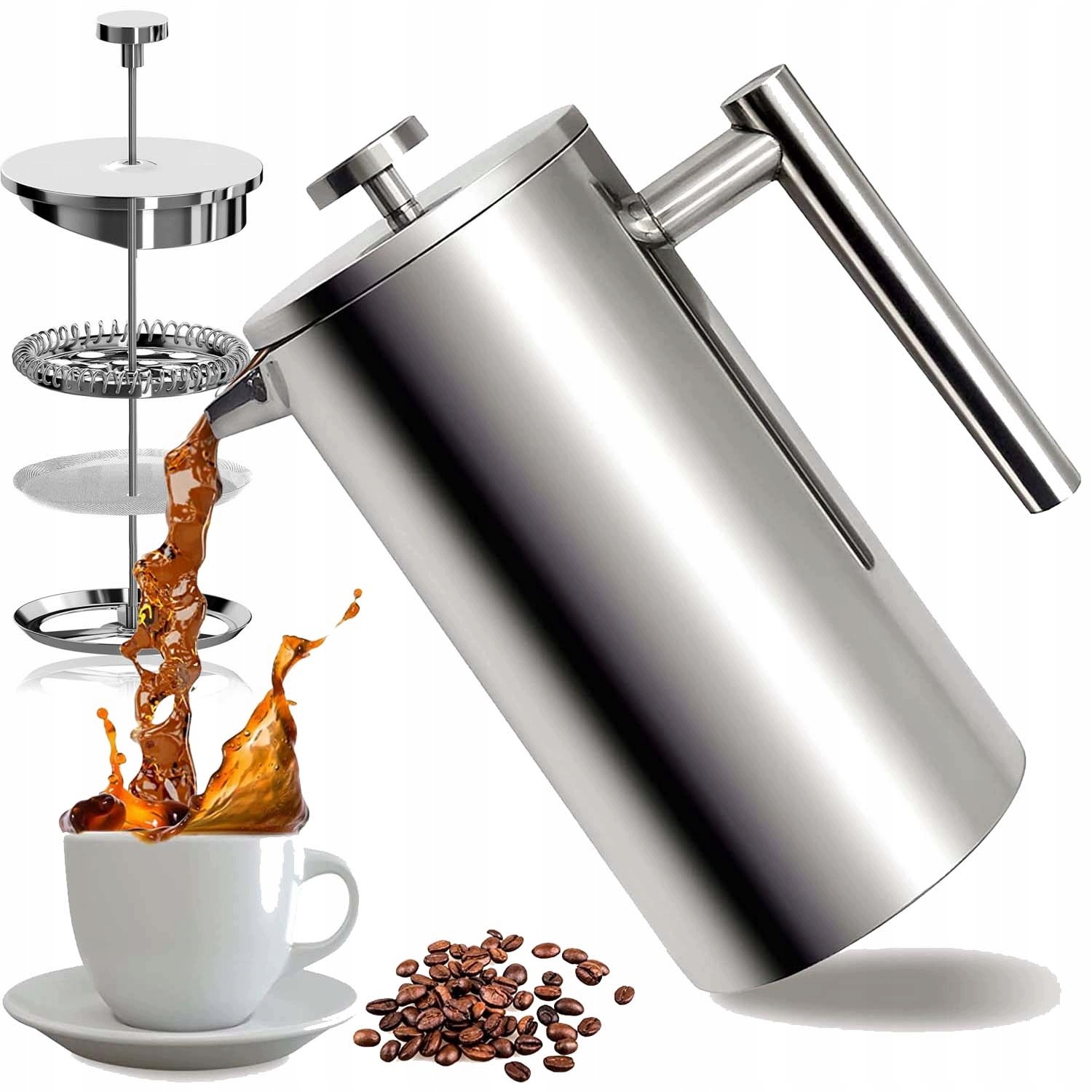 Kávovar Na Čaj, Pístový Džbán, Kávovar French Press 800 ML