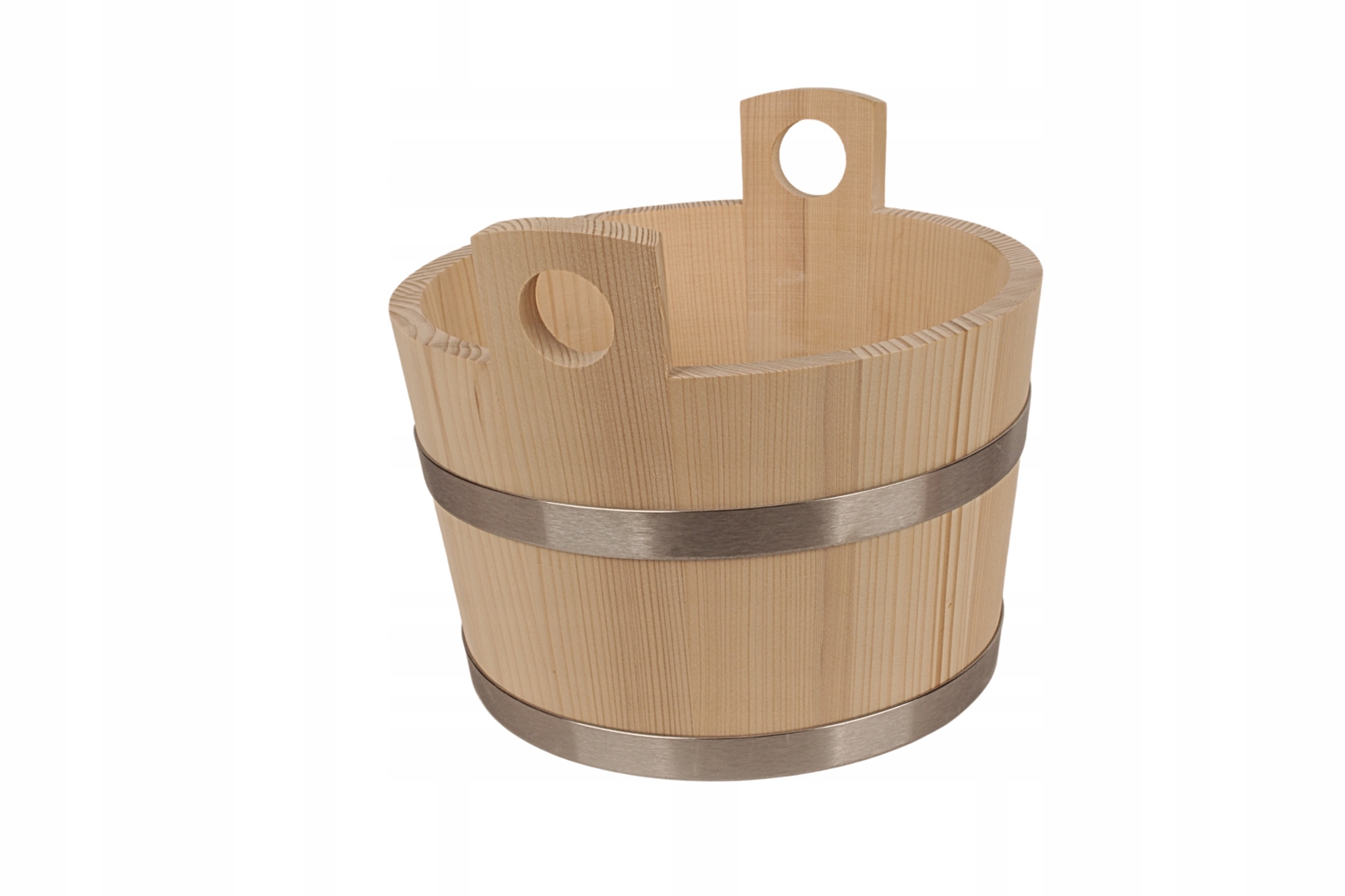 WIADRO CEBER CEBRZYK DREWNIANY DO SAUNY Z DWOMA UCHWYTAMI DREWNO JODŁOWE Producent inna