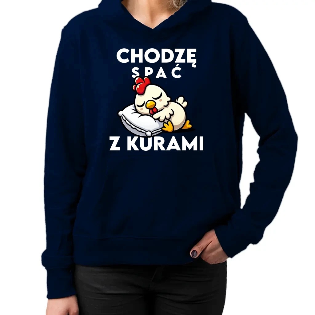 Chodím spát se slepicemi, mikina s s potiskem a dárek pro chovatele slepic, velikost XL