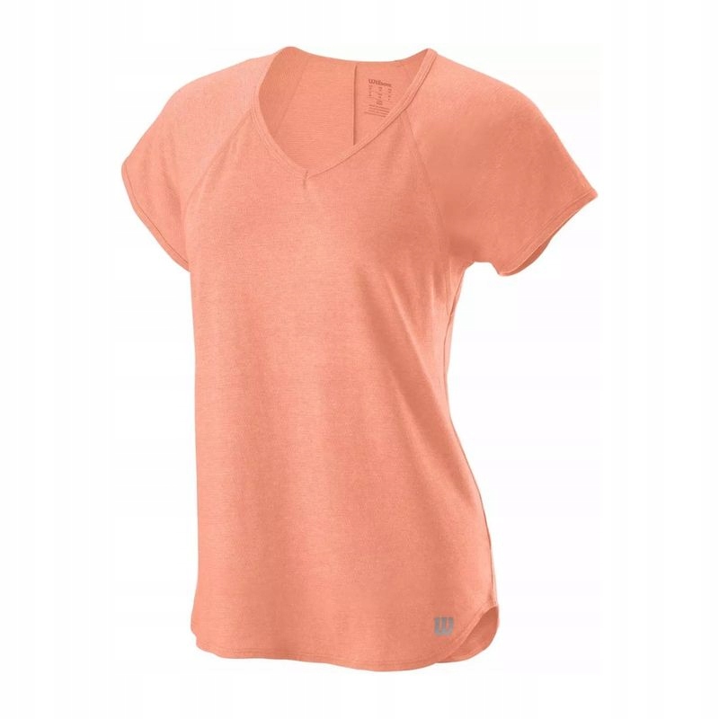 KOSZULKA DAMSKA WILSON TRAINING V-NECK PAPAYA L