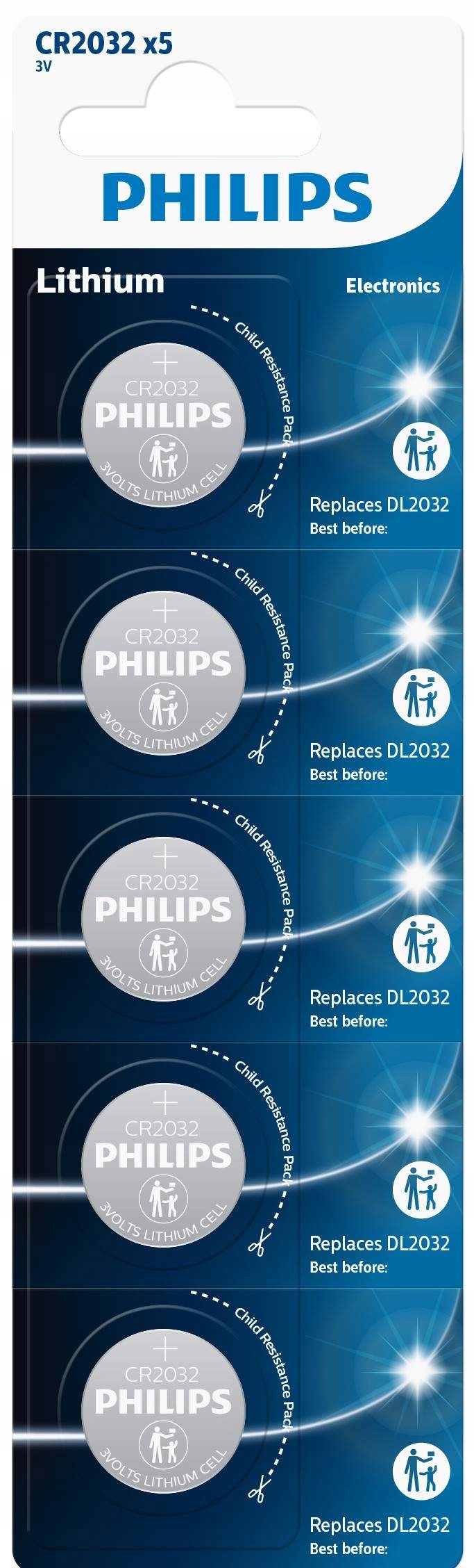 

Bateria litowa Philips CR2032 5 szt