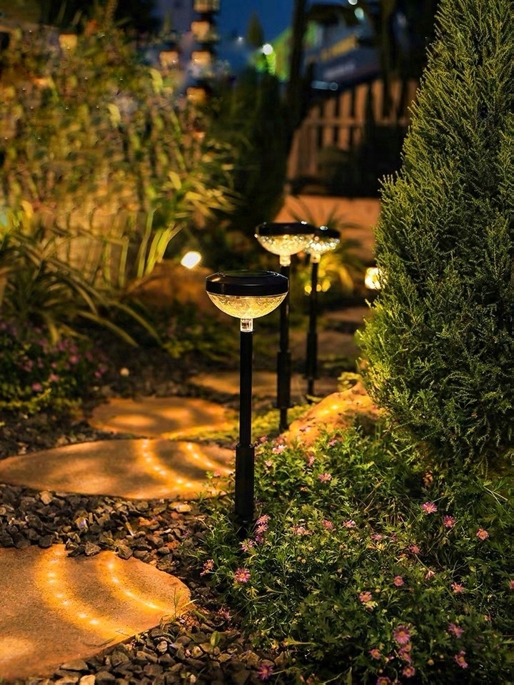 LAMPA SOLARNA LED WBIJANA MOZAIKA OGRODOWA TARASOWA OZDOBA LED Średnica/szerokość 12 cm