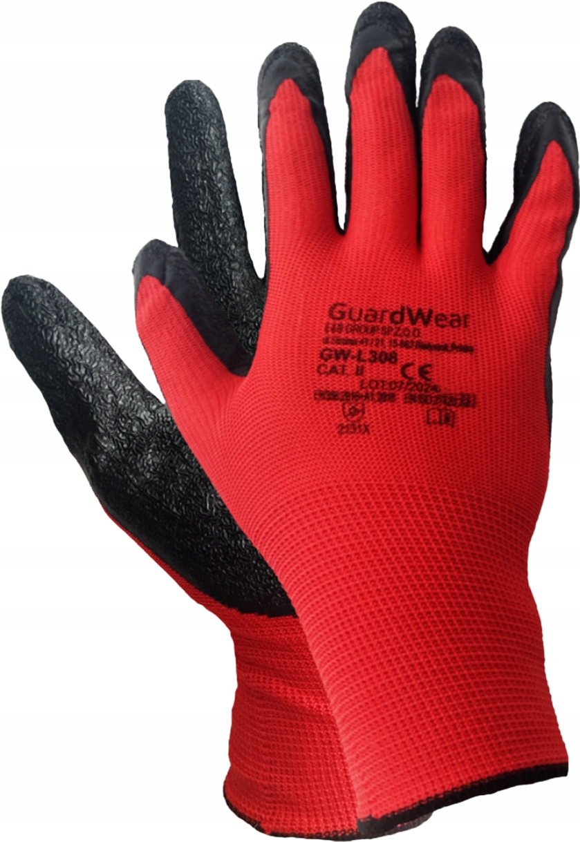Pracovní rukavice GW-L308 potažené latexem EN388 vel. 8 240 párů