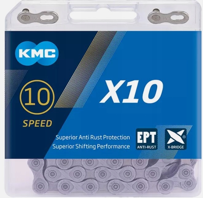 Kmc Řetěz X10 Ept 114 článků stříbrný Box spojka