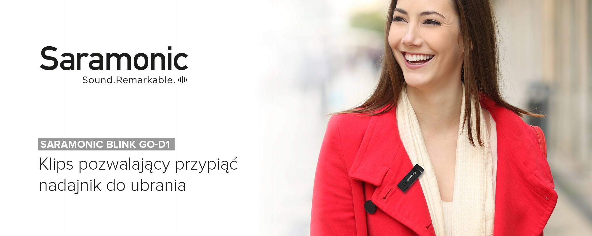 MIKROFON KRAWATOWY BEZPRZEWODOWY IPhone 12 13 14 Model BlinkGo-D1