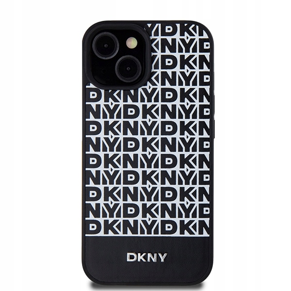 Etui Dkny Leather Printed Pattern Metal Logo MagSafe na iPhone 15 14 13