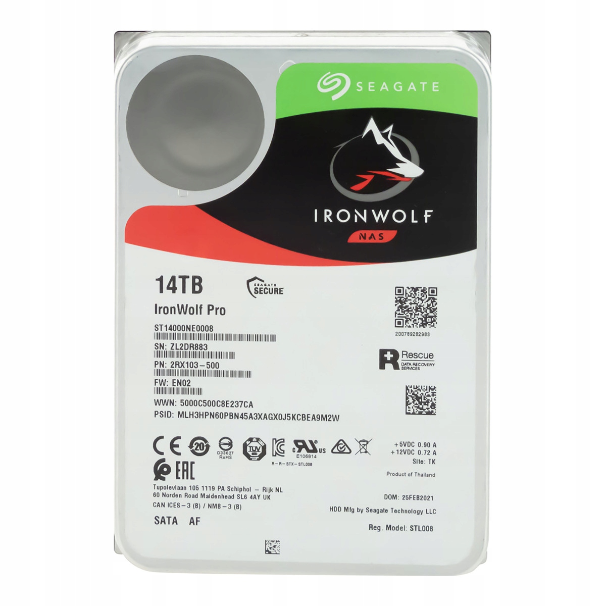 Seagate IronWolf Pro Nas 14TB Sata III 7.2K 256MB 3.5'' ST14000NE0008