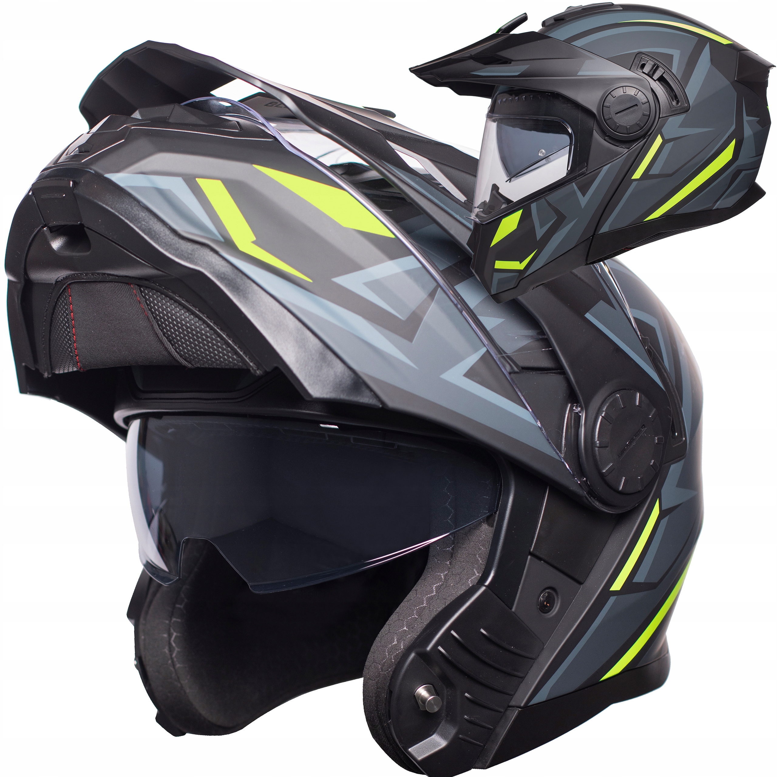 Kask motocyklowy szczękowy Horn XL 61 blenda ECE-06 pod pinlock interkom