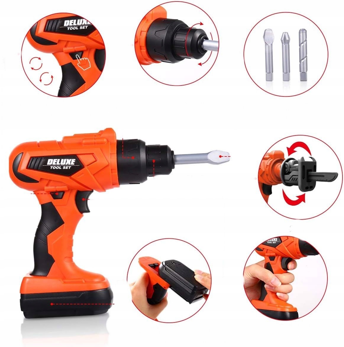 ZESTAW MAJSTERKOWICZA WARSZTAT SKRZYNKA NARZĘDZIA WIERTARKA na BATERIE 65w1 Marka Doris