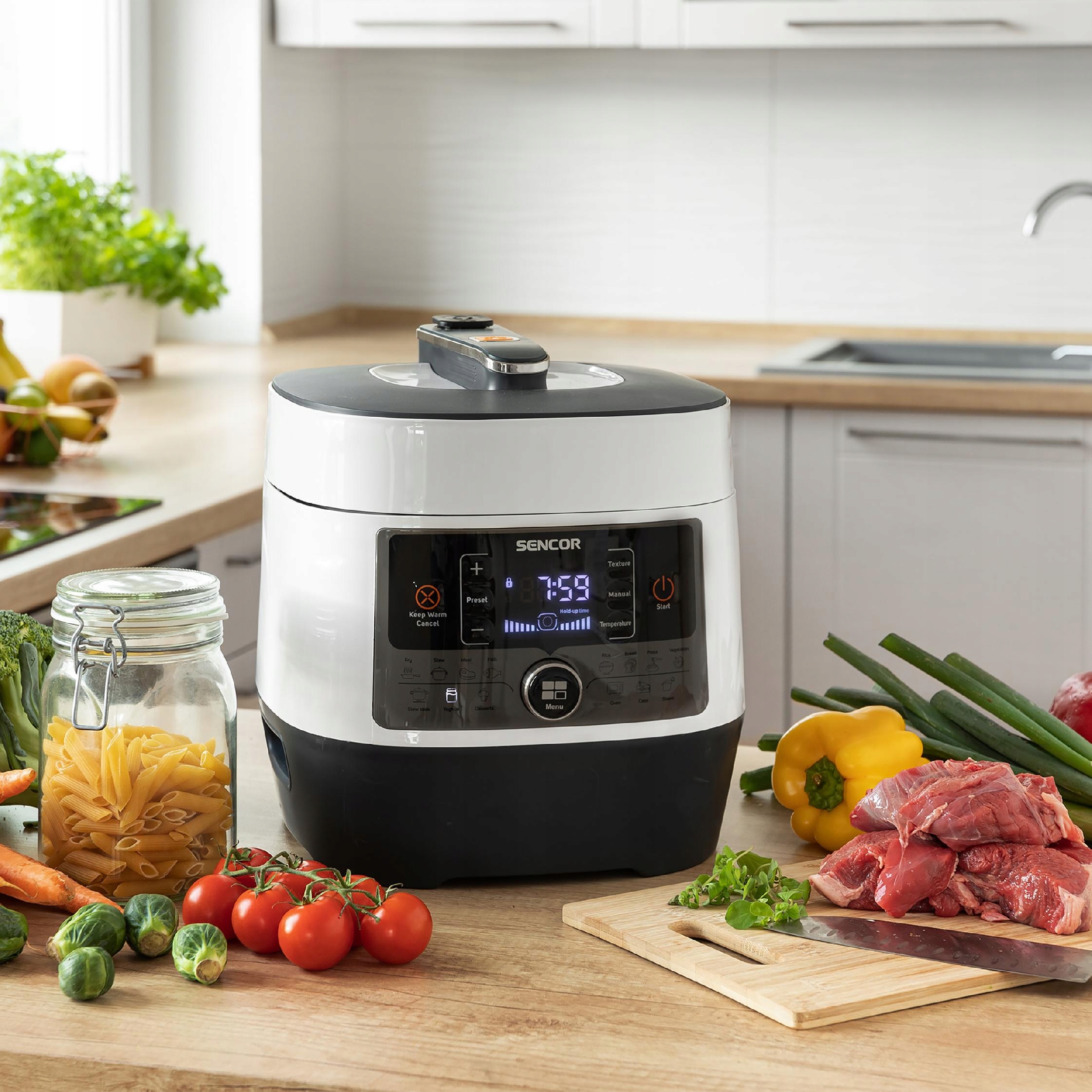 Multicooker szybkowar elektryczny 1000W 5,7L 14 PROGRAMÓW Sencor SPR 3600WH Liczba programów 14