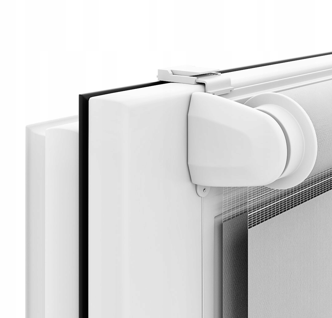 Roleta Dzień Noc LUMA bezinwazyjna + prowadnice i napinacz 91x150cm Długość 150 cm