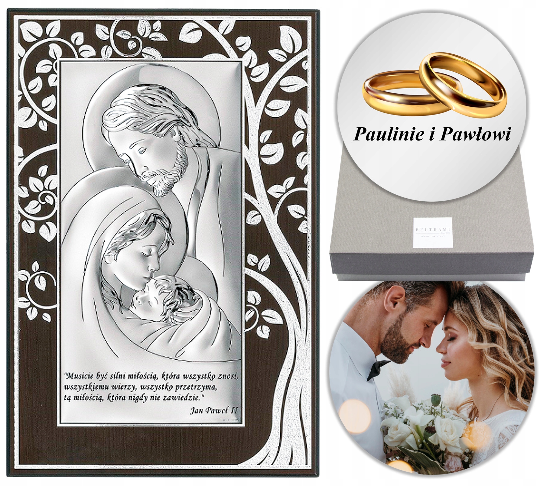 Svatá Rodina dárek K Svatba Výročí Svatby Obrázek Stříbrný S Gravírováním