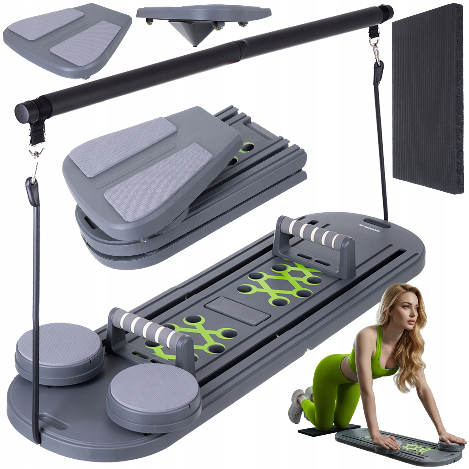 Deska na pilates Trizand Multifunkční Trénink jógy Pumpek Plank Břicho