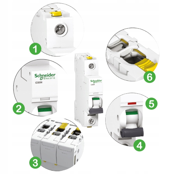 Schneider Wyłącznik nadprądowy bezpiecznik 1P B32A Rodzaj wyłącznik nadprądowy
