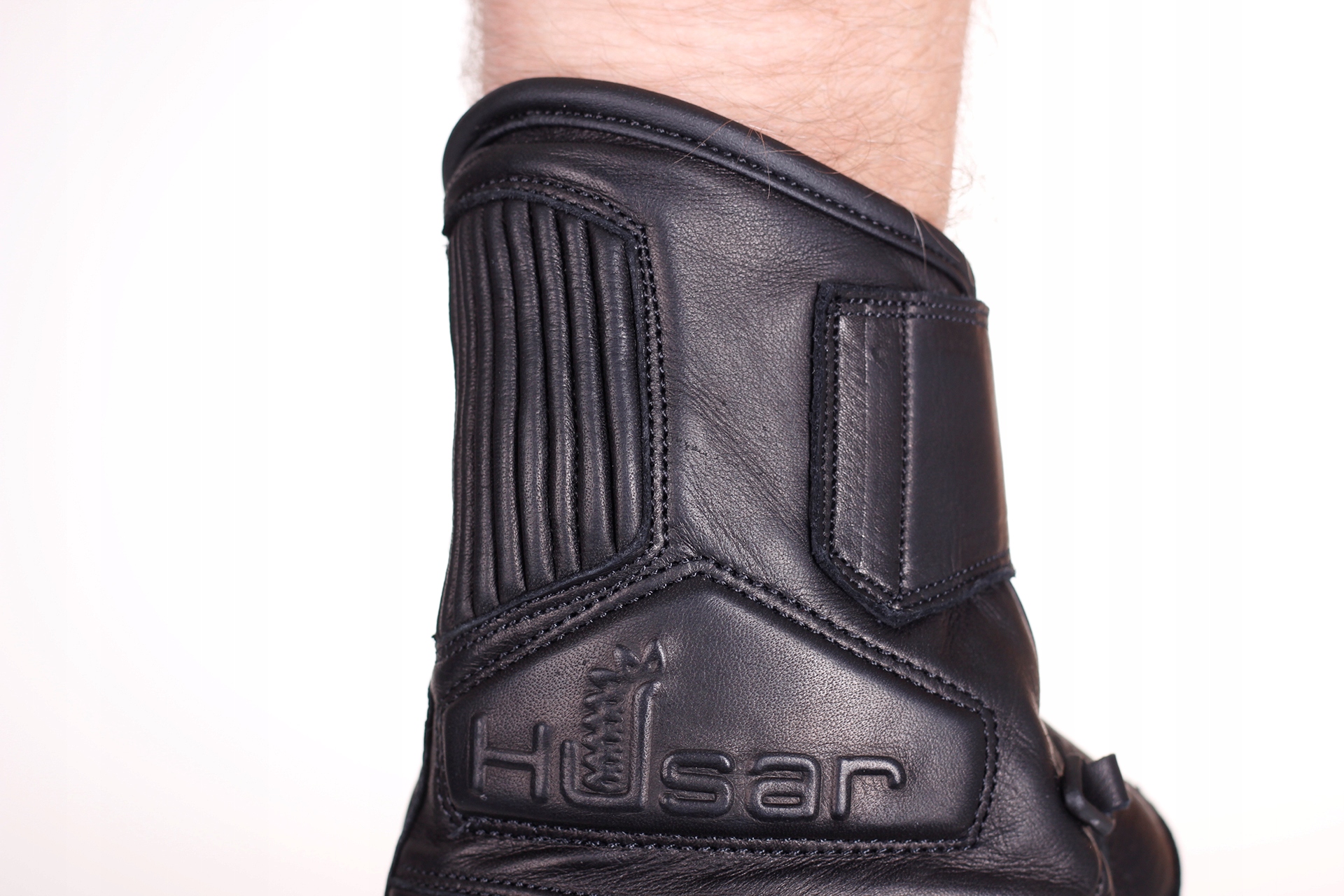 RĘKAWICE MOTOCYKLOWE SKÓRZANE HUSAR XR ONE czarne Rozmiar XL