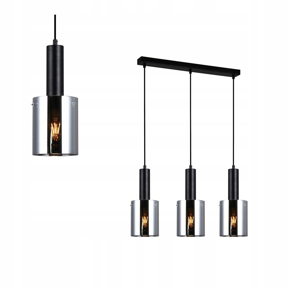 Závesná lampa Sardo PND-5581-3-BK+SG Italux