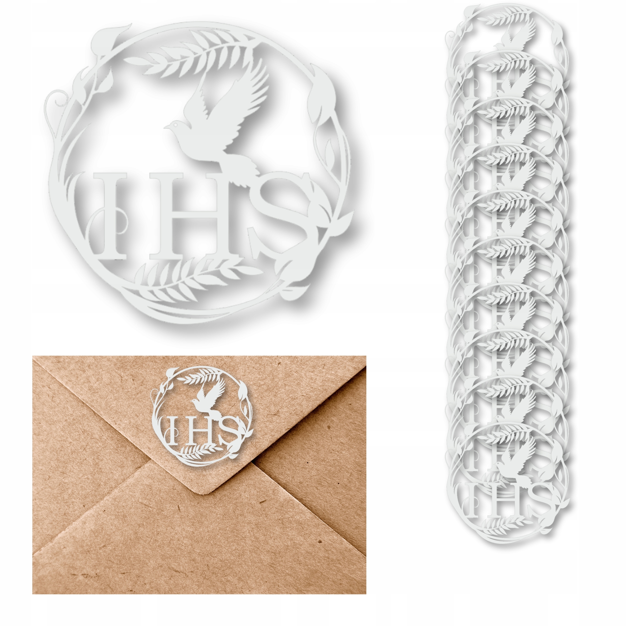 Dekorace Pro Scrapbooking Bílé Ihs S Přibíráním Ihs Ozdoba Společenské Pozvánky 10 Ks