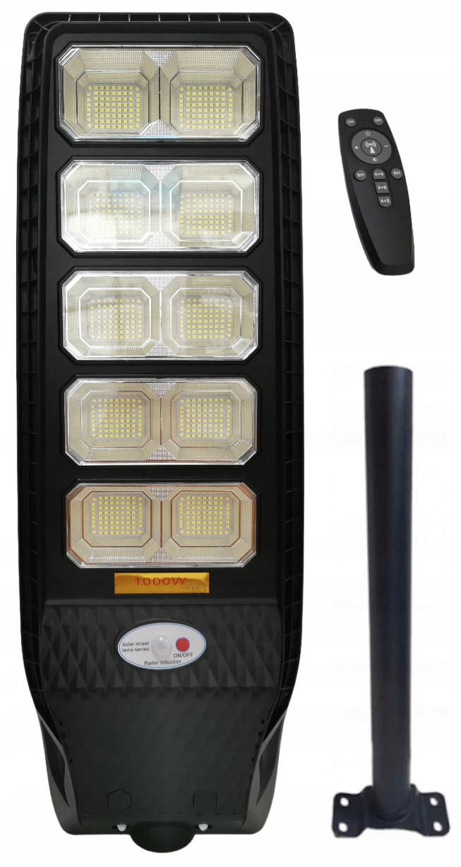 LAMPA LATARNIA ULICZNA SOLARNA 1000W+PILOT+UCHWYT