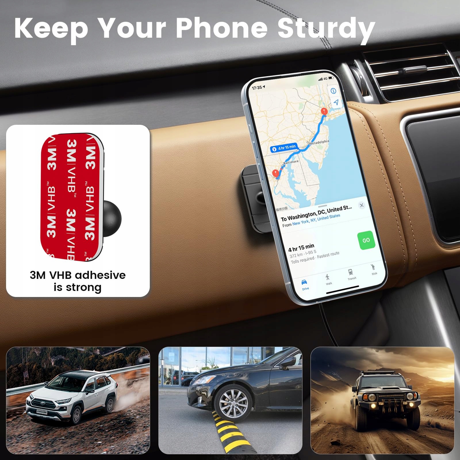 OHLPRO Magnetyczny Uchwyt Samochodowy z Ładowaniem do iPhone 16 15 14 13 12 — miniatura 4