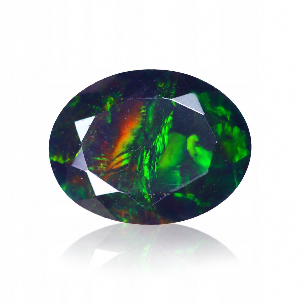 Přírodní opál černý 1.77 ct Ovál Etiopie certifikát Wbd