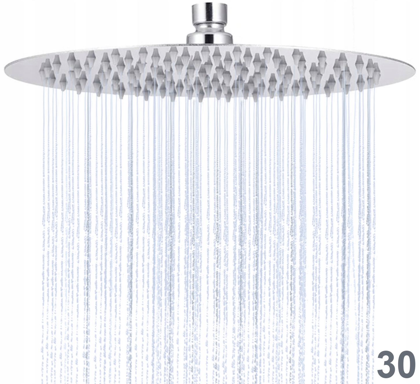 Sprchová Dešťová Sprcha Ocelová Tenká kulatá 30 cm Chrom slim sprchová