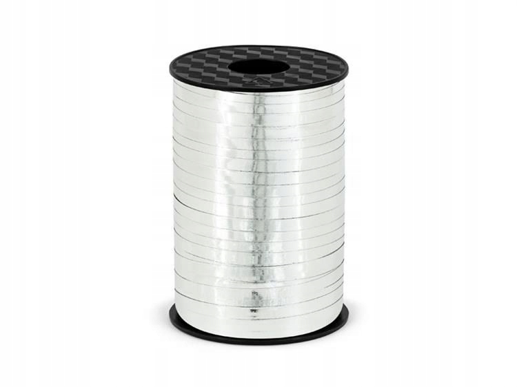 

Wstążka Plastikowa Srebrna 5 MM/225 M