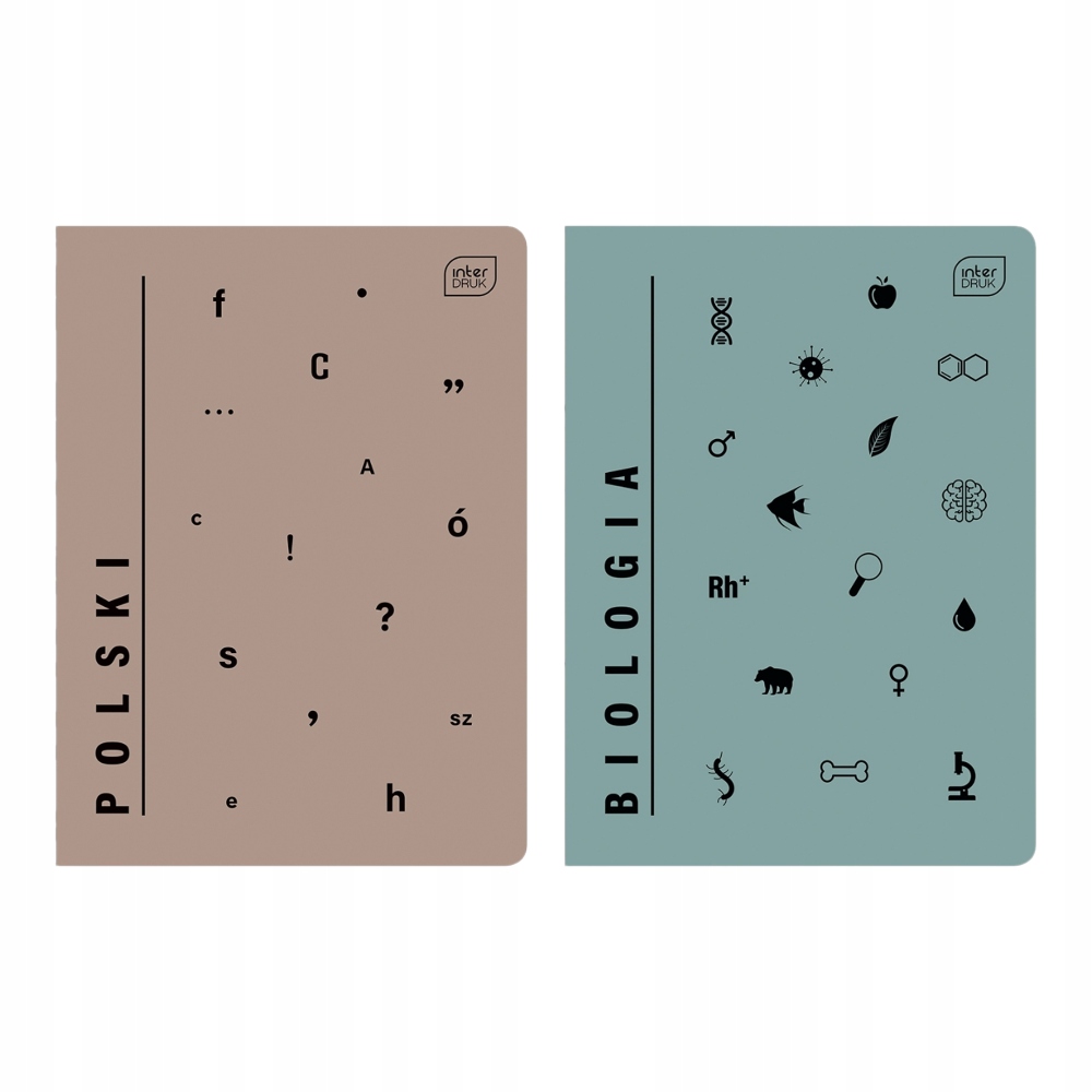 Zeszyty szkolne tematyczne zestaw Interdruk 10 szt. A5 60 kartek Format A5