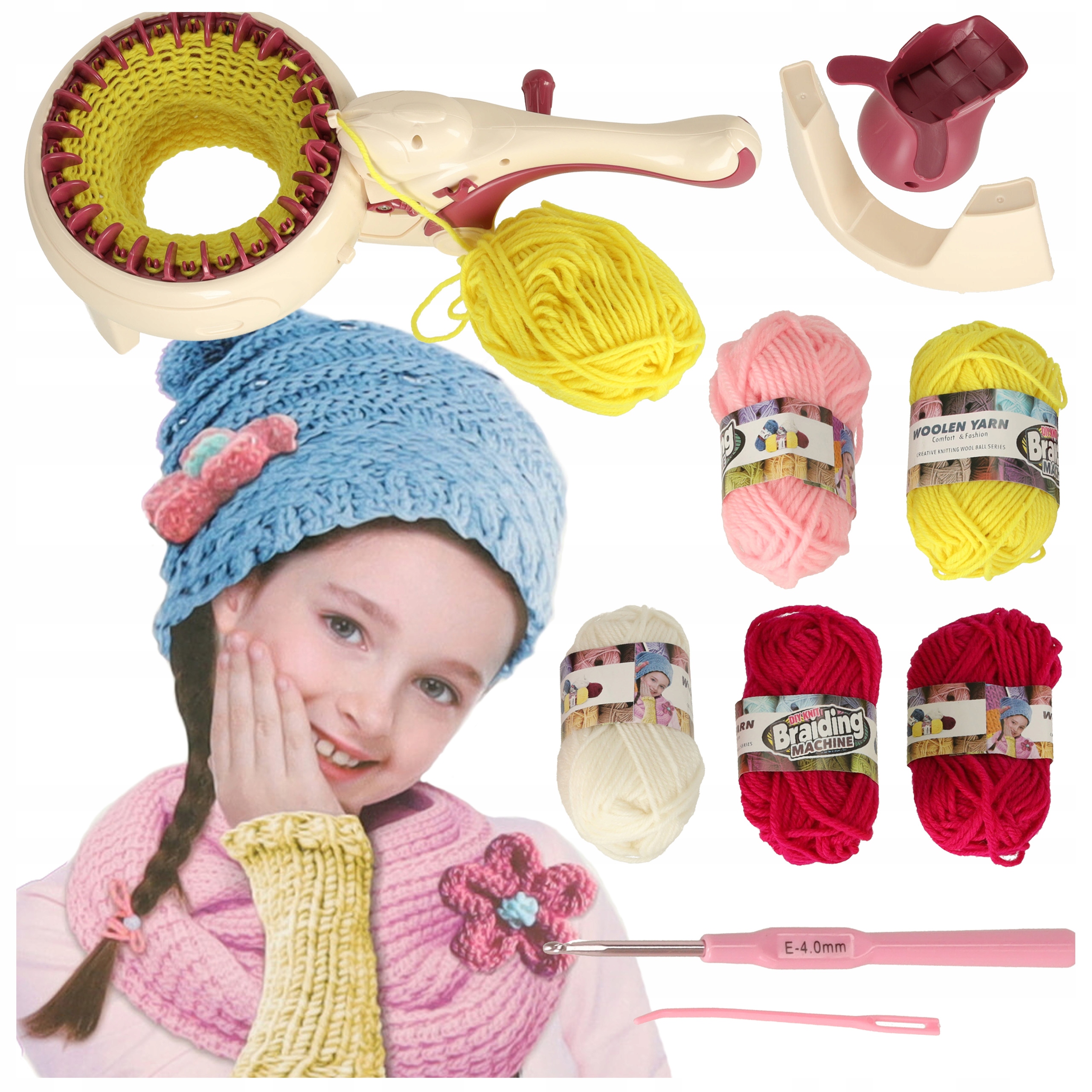 

Maszyna do tkania robienia na drutach zestaw nici