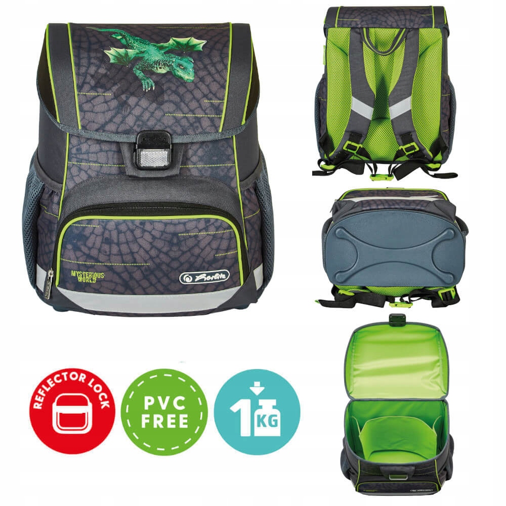 Tornister plecak szkolny Loop Dragon Tale smok 6-9lat HERLITZ Typ jednokomorowy