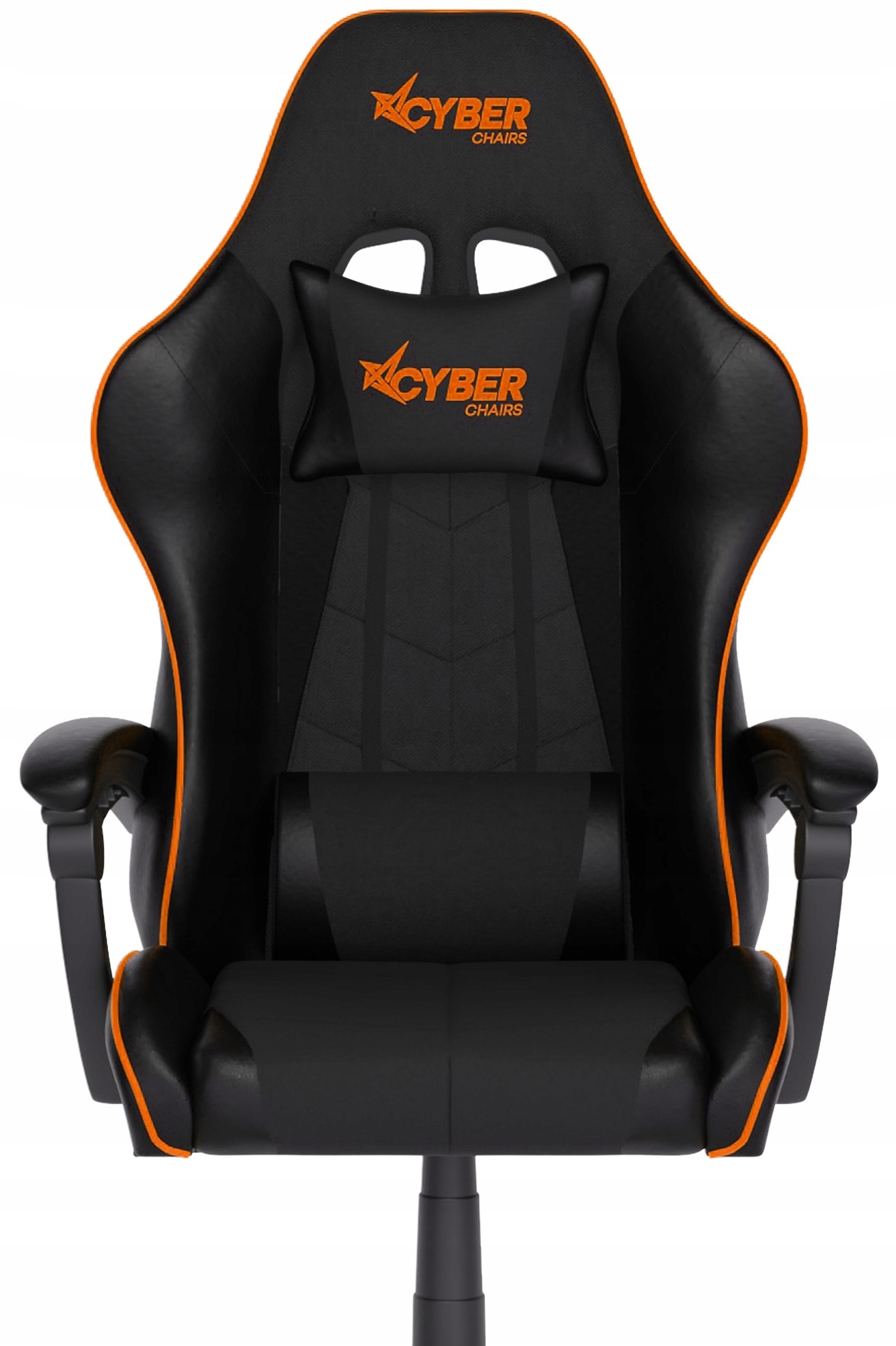 Fotel Gamingowy Cyber Chairs Select Orange Czarny Biurowy