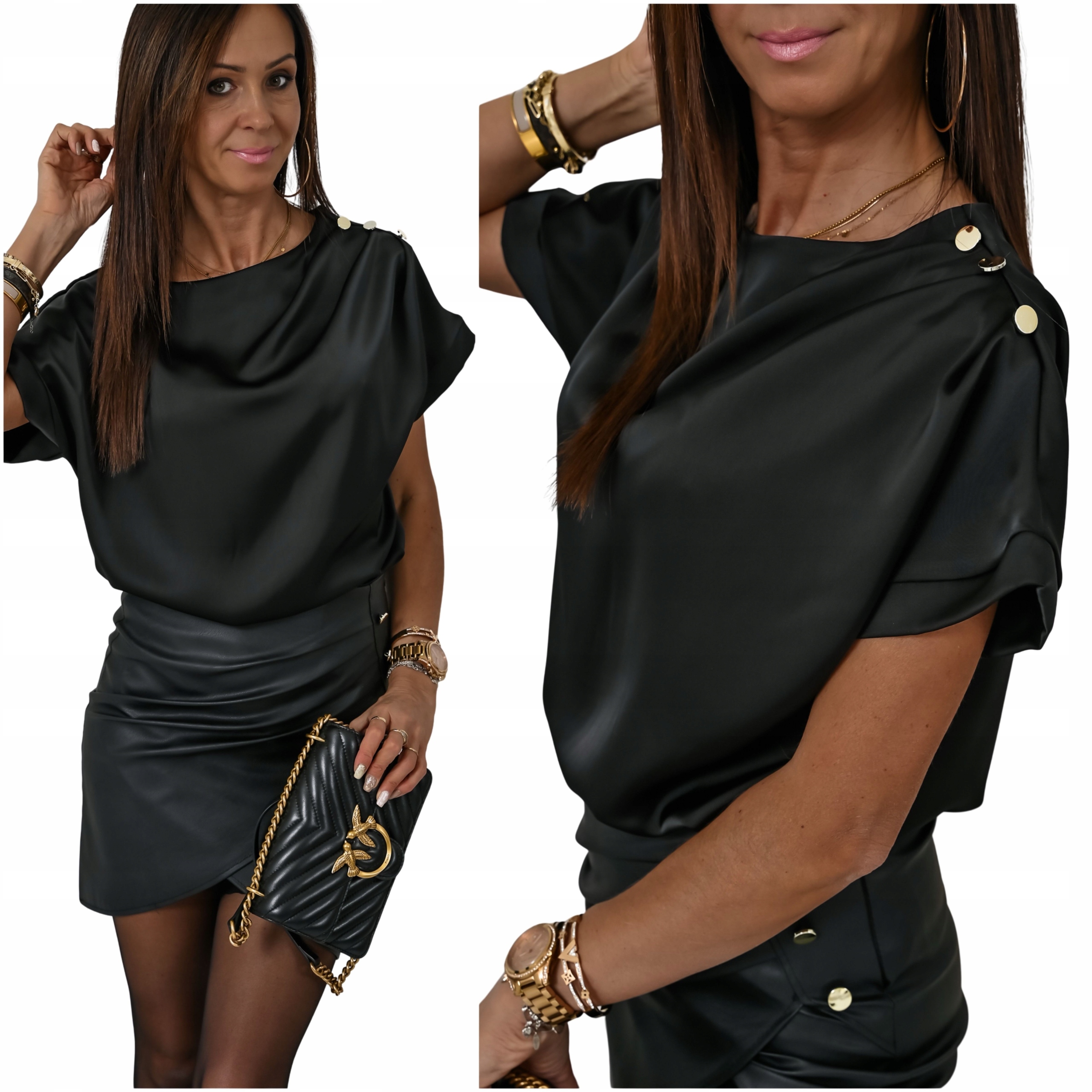 Efektowna Satynowa Bluzka Alivia! WZ.5 S