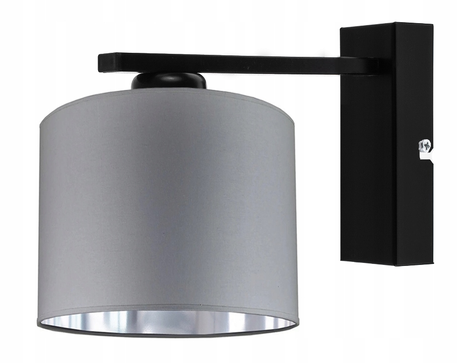 

Lampa Kinkiet Ścienna Abażur Nowoczesny Szary