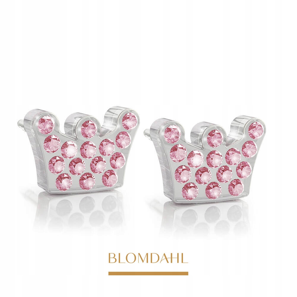 Blomdahl Náušnice Brilliance Princess Light Rose 9 mm