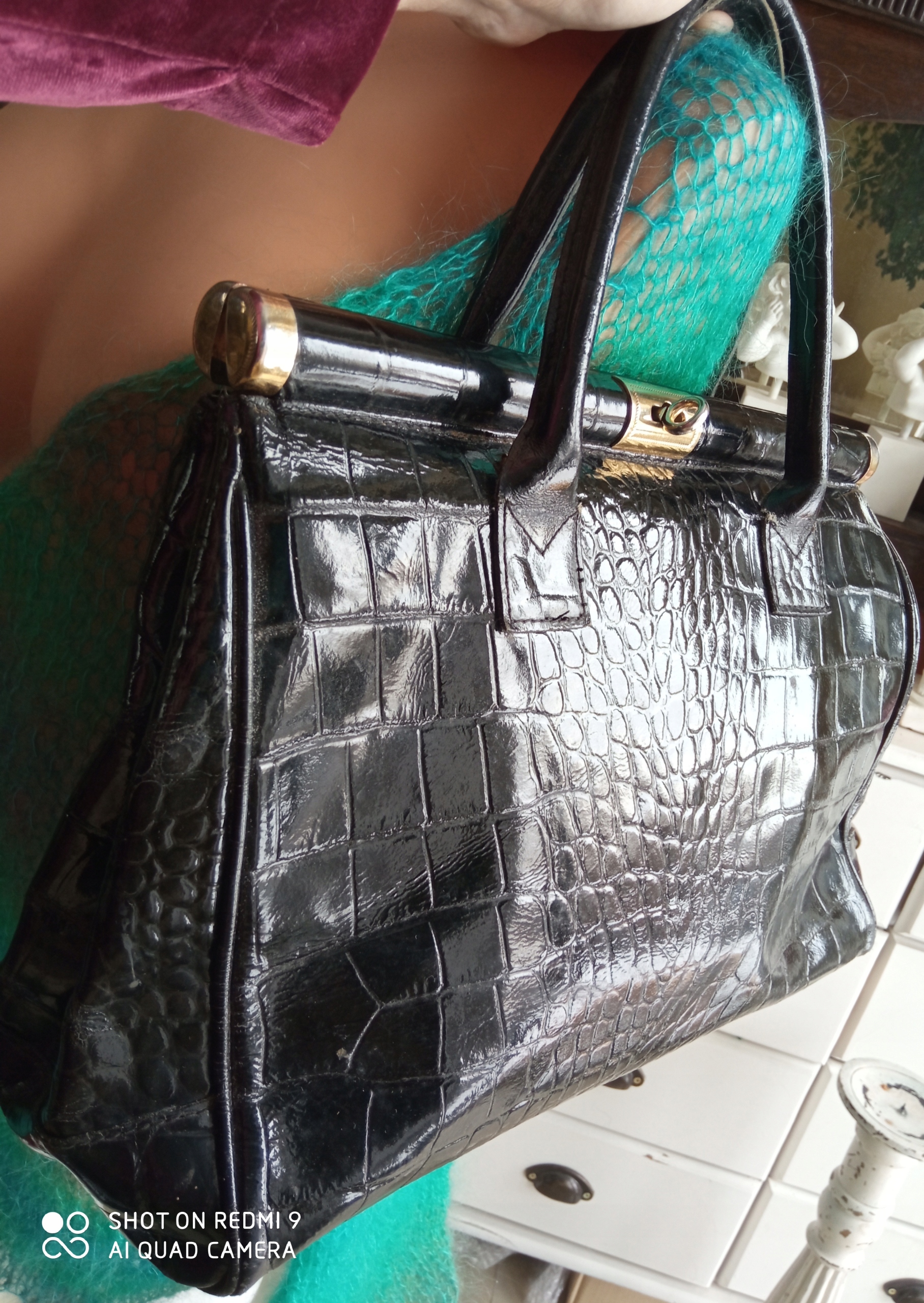 ARTE DE CUCIO ITALY skóra naturalna lakier krokody