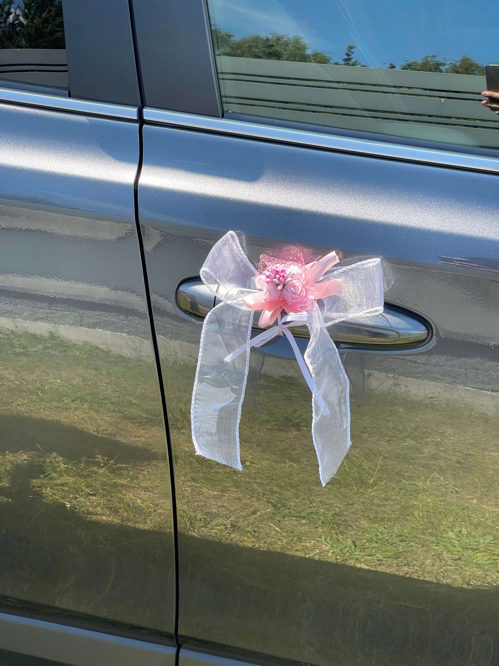 Kokarda dekoracja samochodu / krzeseł ślub róż Marka bez marki