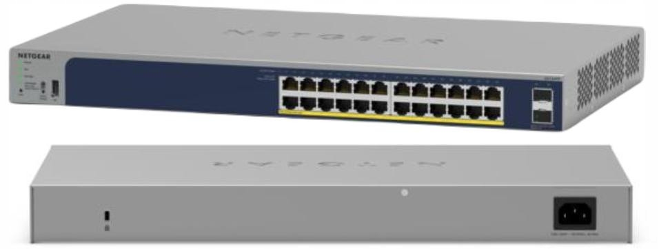 Switch Netgear GS724TP-300EUS 24x1GbE Poe+ 190W SFPv2 Smart Rackable Kabely