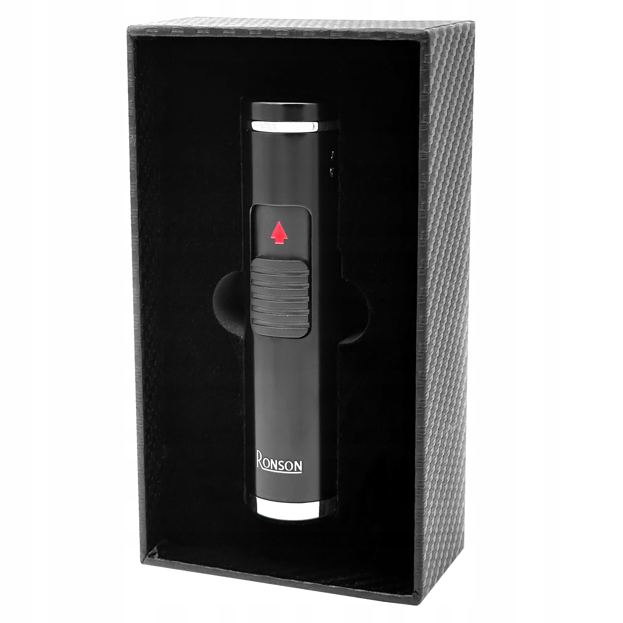 Zapalovač Ronson Monsun Black 3 Jet s puncherem na doutníky žárovkový