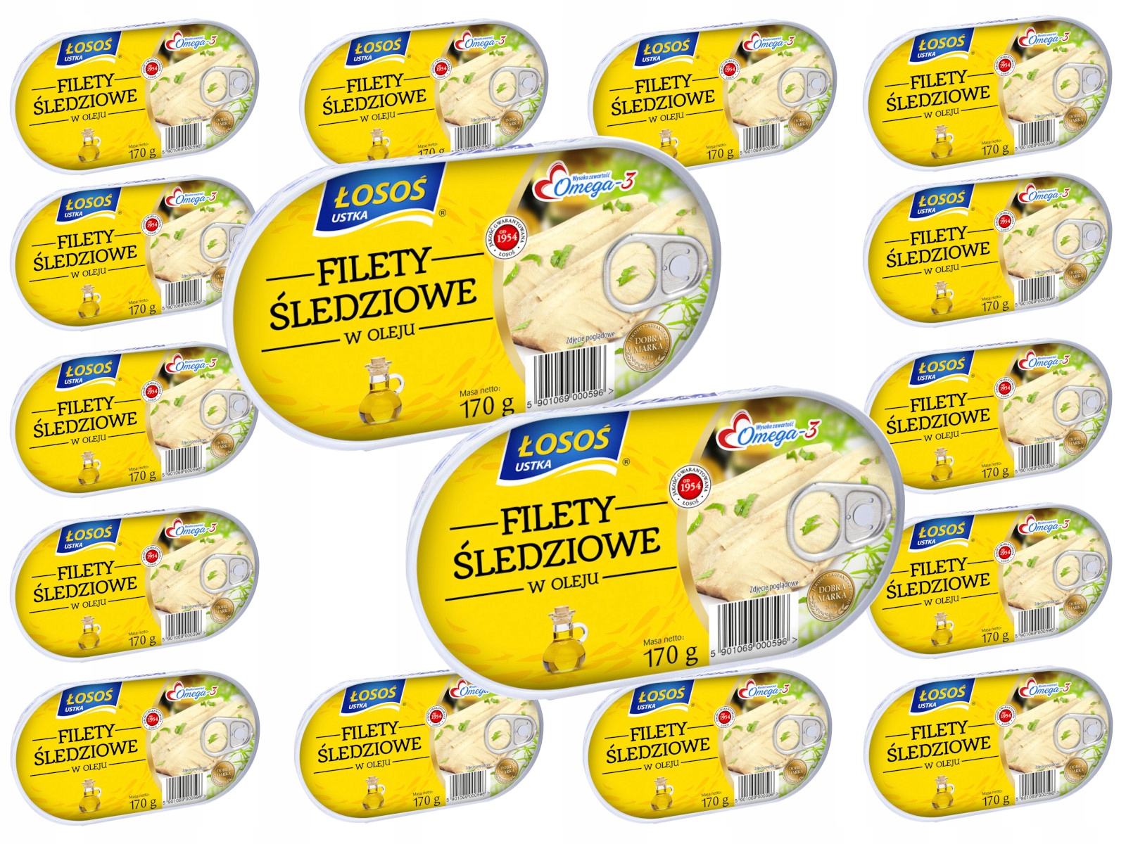 Levně Łosoś Ustka Sleďové Filety V Oleji 170g x16 Ks