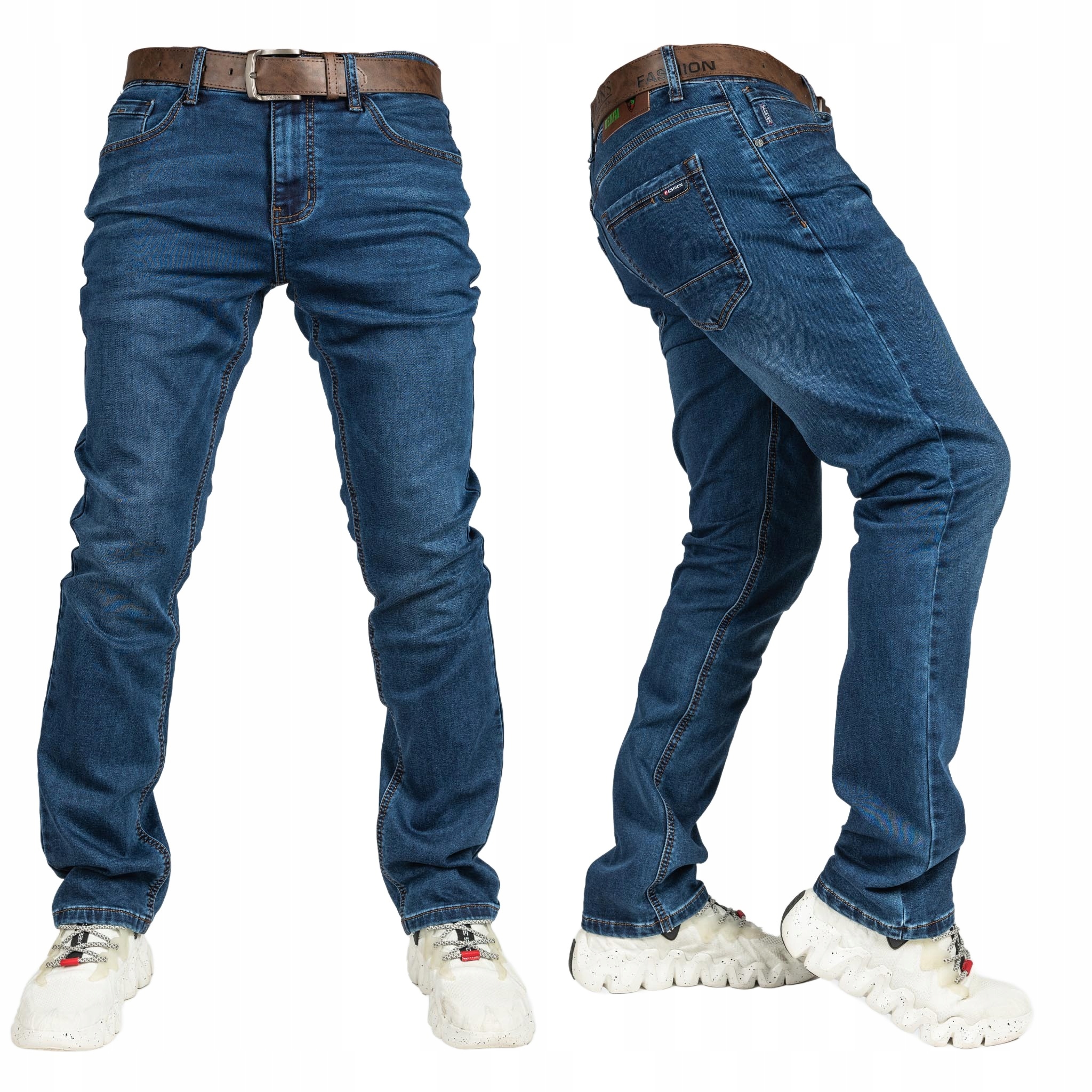 Pánské tmavomodré džíny Slim Bang Jeans pásek bonus vel. 38
