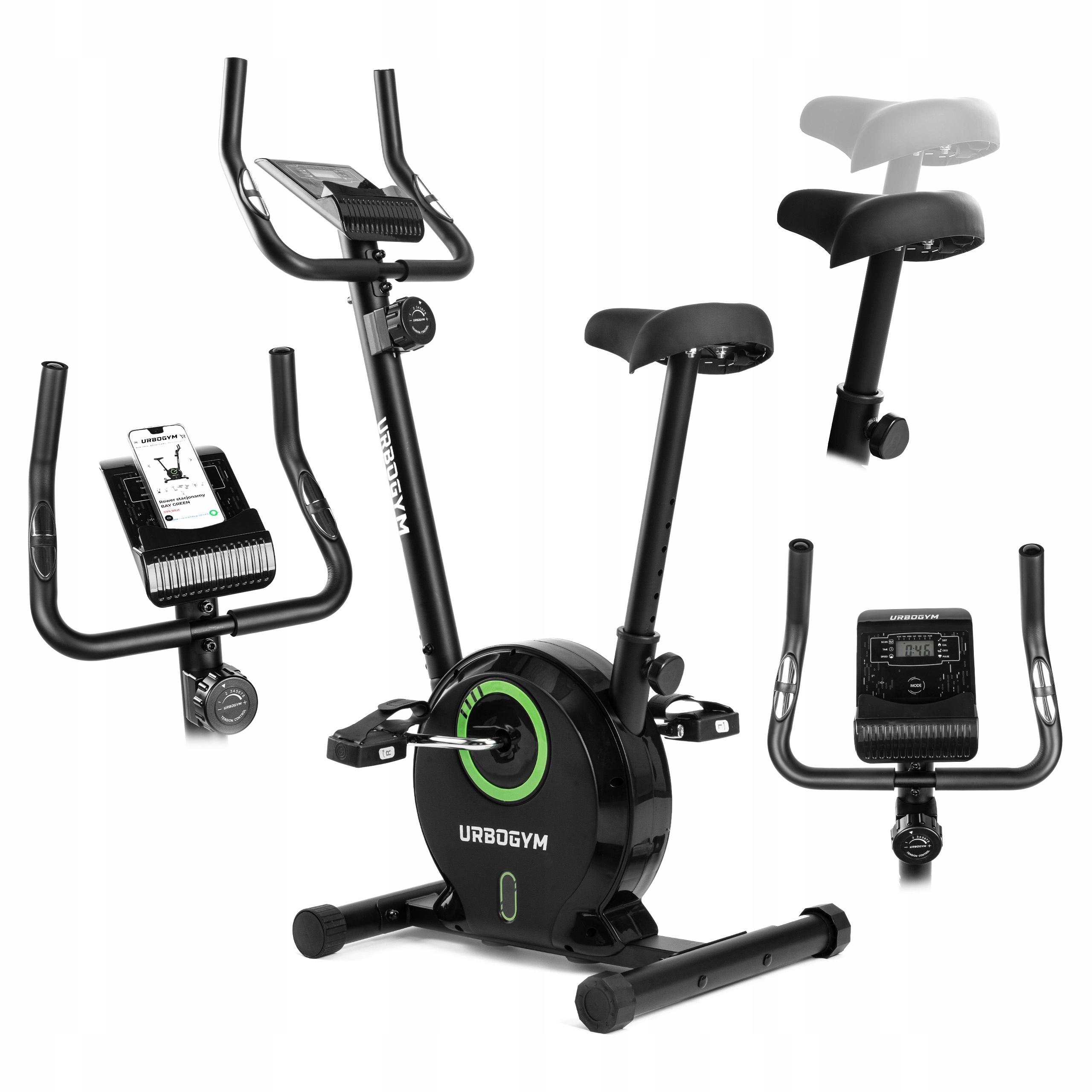 Rower Treningowy Magnetyczny Rowerek Stacjonarny Do Ćwiczeń Bay Green