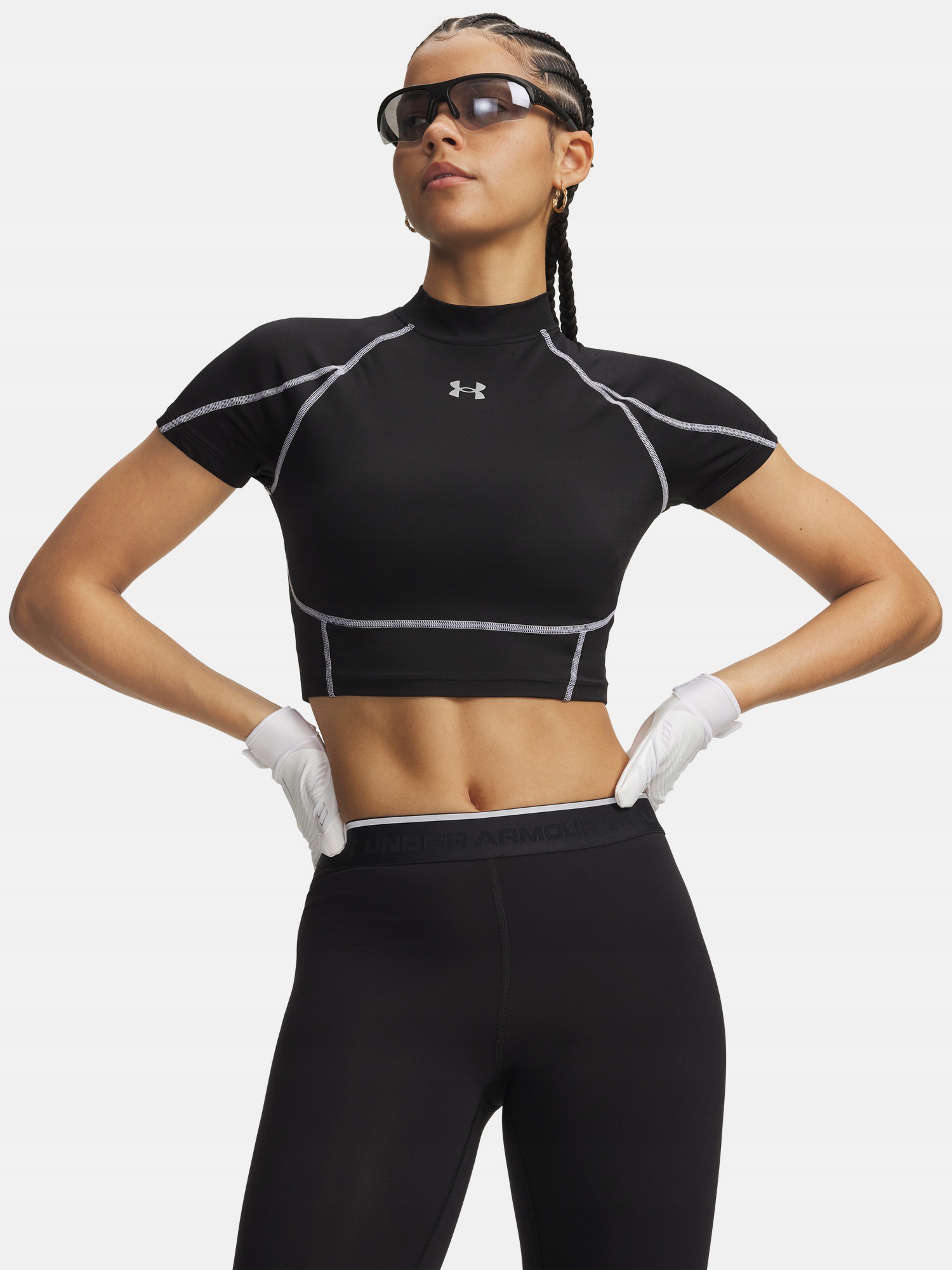 Under Armour Dámské tričko Under Armour HeatGear Elite Crop Mck Ss-blk