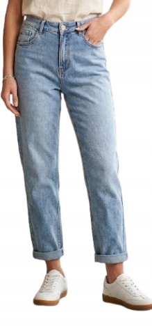 Stylové džíny Mom Fit s vysokým pasem vel. 42 (46) Mbj Italia