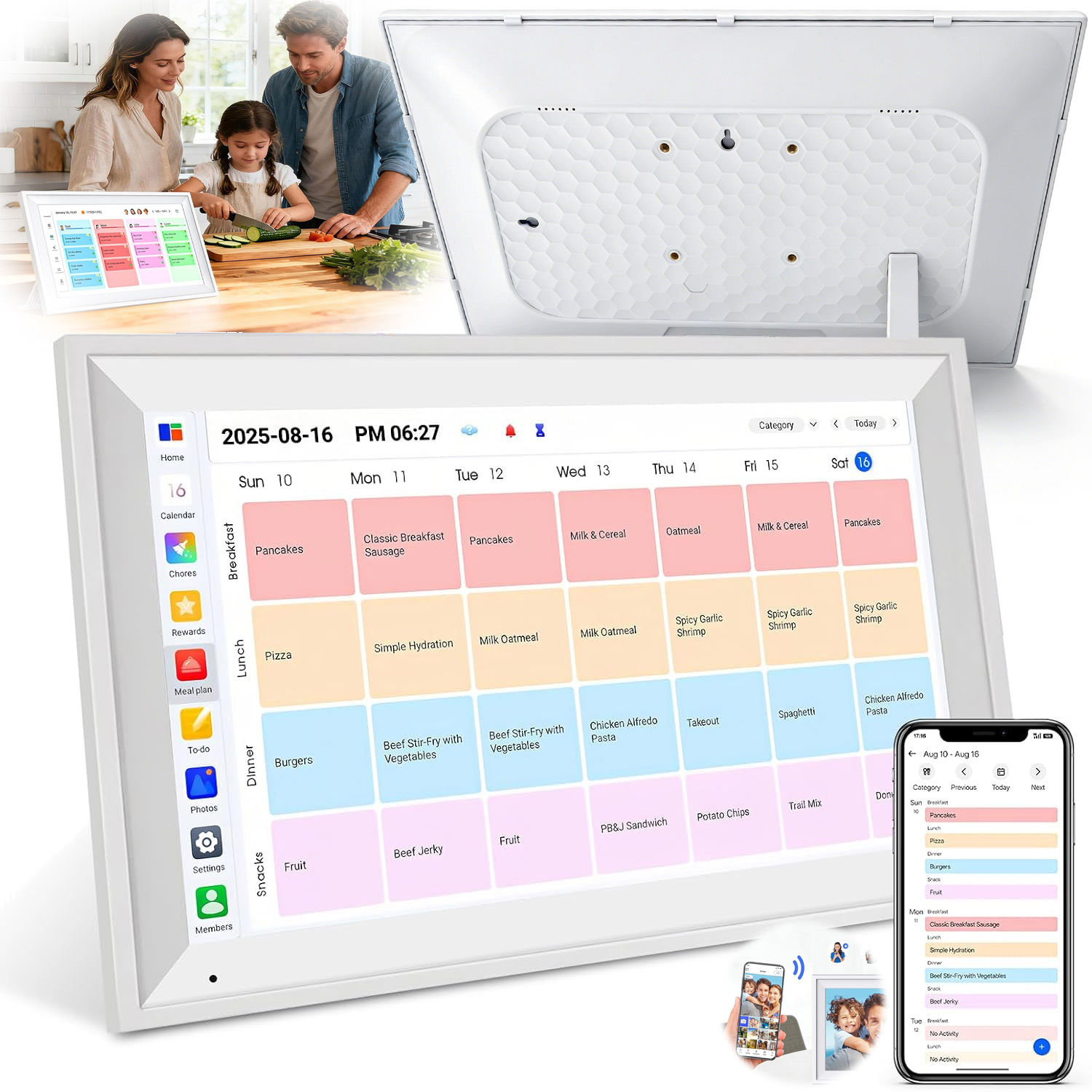 Rámeček 15,6" Na Fotky, Hudbu, Filmy, Wifi, Frameo, Dřevěný