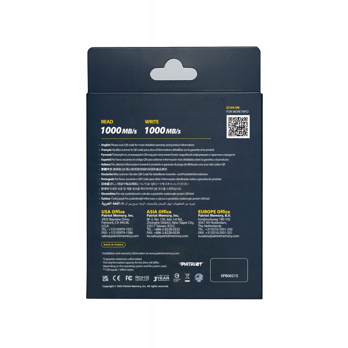 Patriot Transporter Lite 1TB Ssd Externí Černá 3R