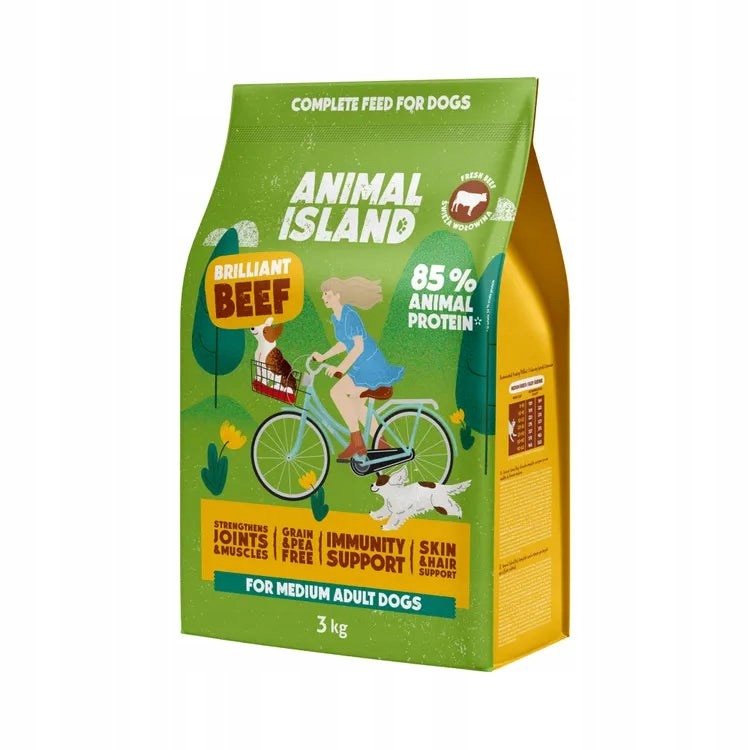 Levně Animal Island Hovězí maso – Krmivo pro psy – 3 kg
