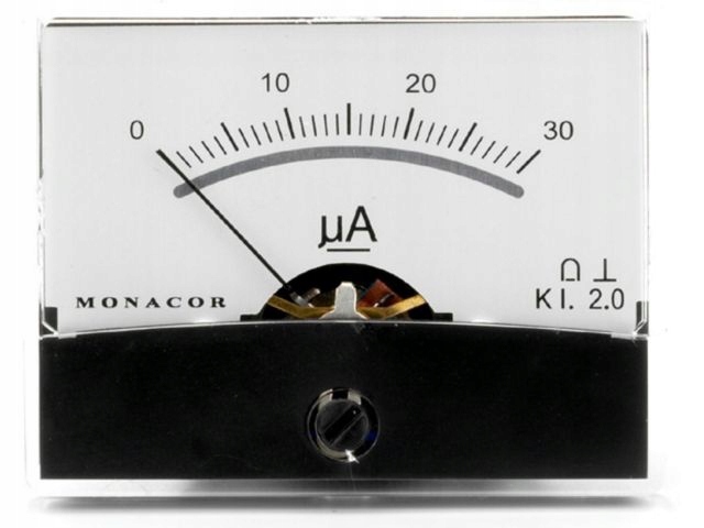 Amperometr Monacor analogowy PM-2/30UA