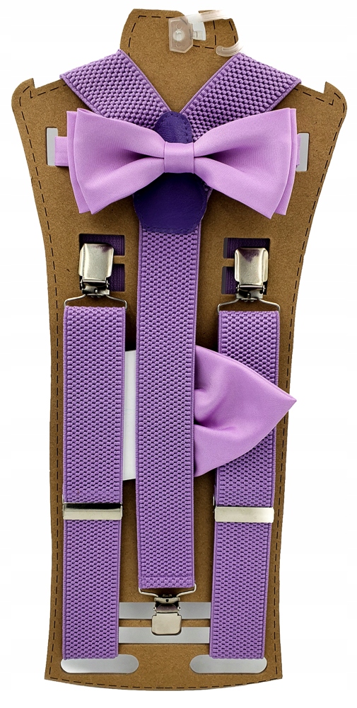 Fiolletowe wrzosowe szelki fiolet mucha z wypustką Marka CGM