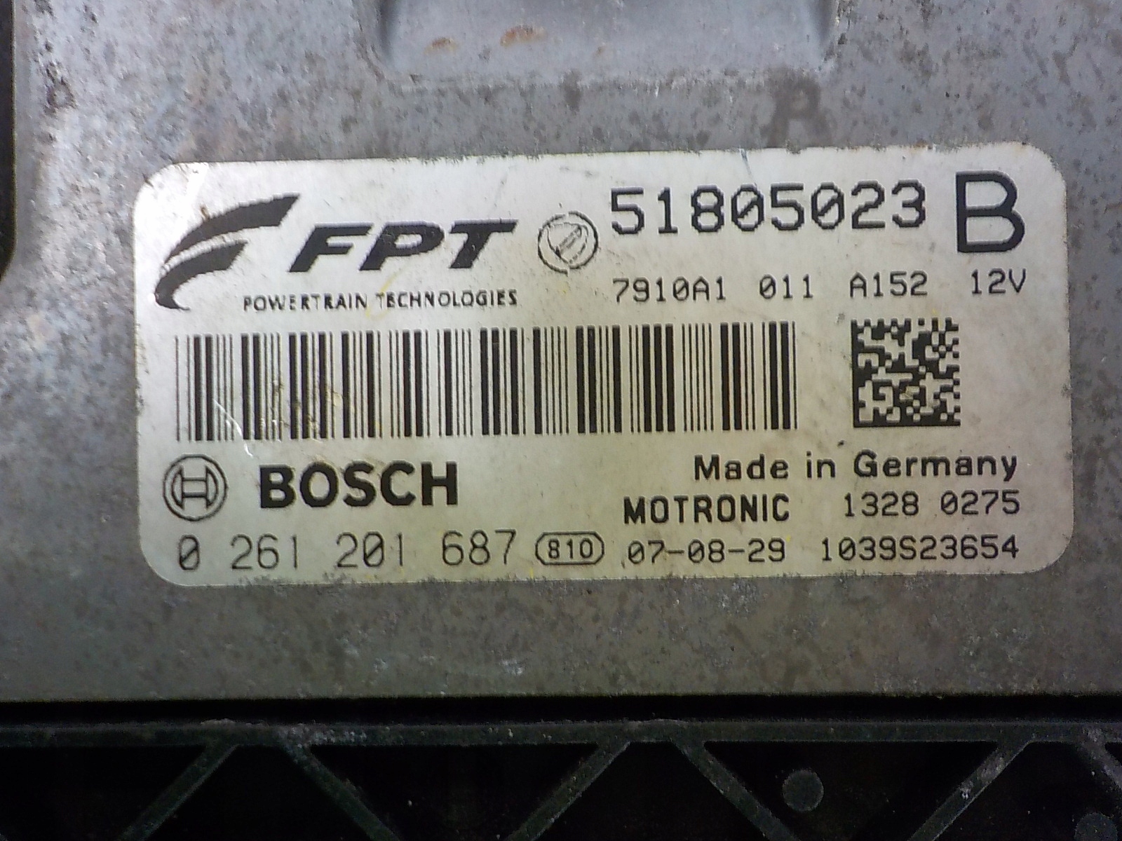 FIAT computer control unit 0261201687 51805023B