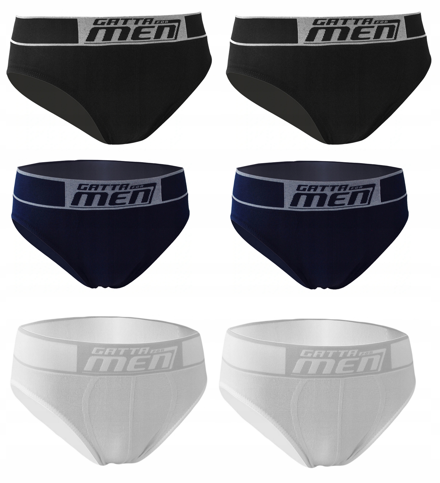 

6X Gatta Slipy Męskie White Black Navy L